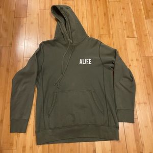 Large Olive Green Alife Hoodie. Previously loved. Dead Stock